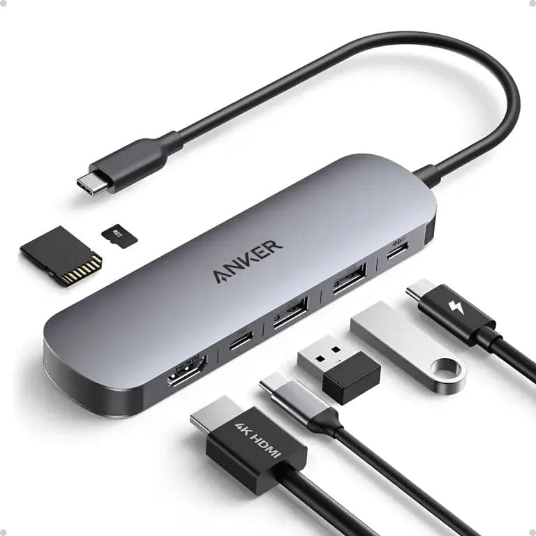 Hub USB-C Anker 7 en 1 con HDMI 4K
