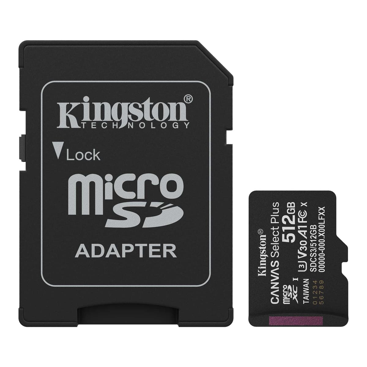 Memoria MicroSD Kingston Canvas Select Plus 512GB A1 V30