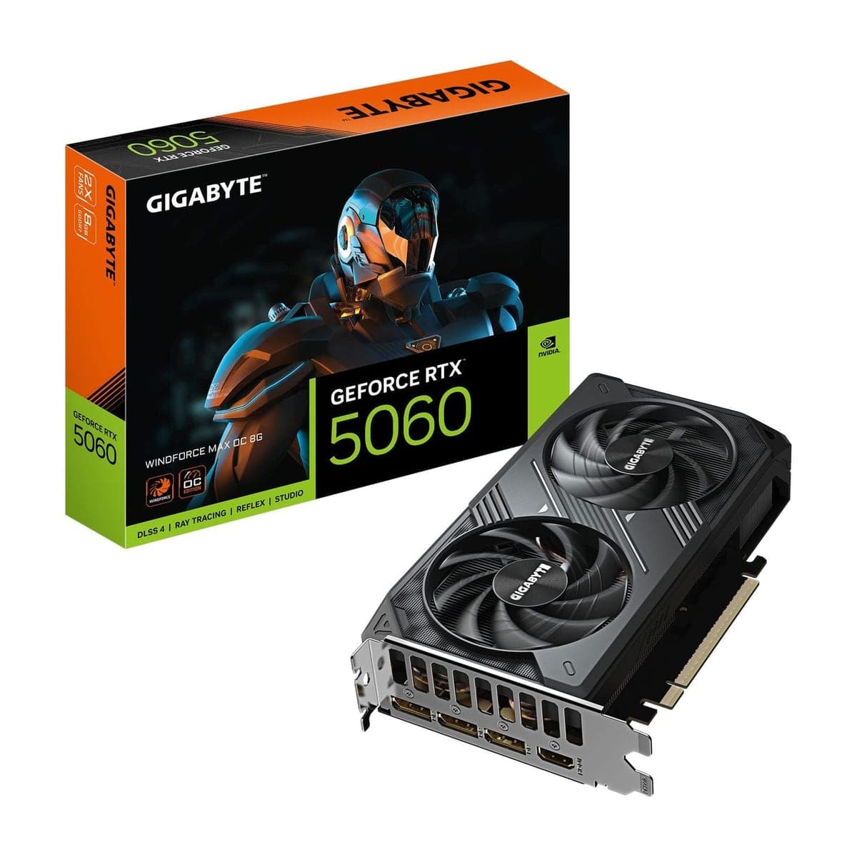 Tarjeta de Video Gigabyte GeForce RTX 5060 WINDFORCE MAX OC 8G