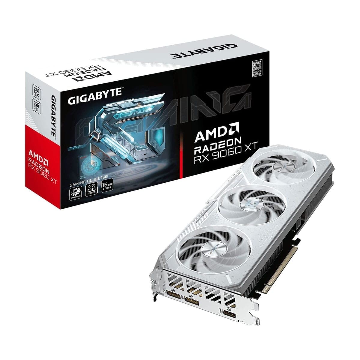 Tarjeta de Video Gigabyte Radeon RX 9060 XT GAMING OC ICE 16G