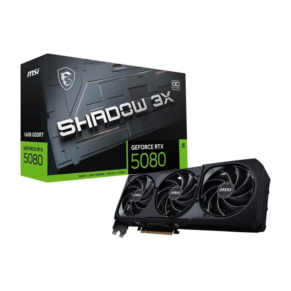 Tarjeta de Video MSI GeForce RTX 5080 16G SHADOW 3X OC